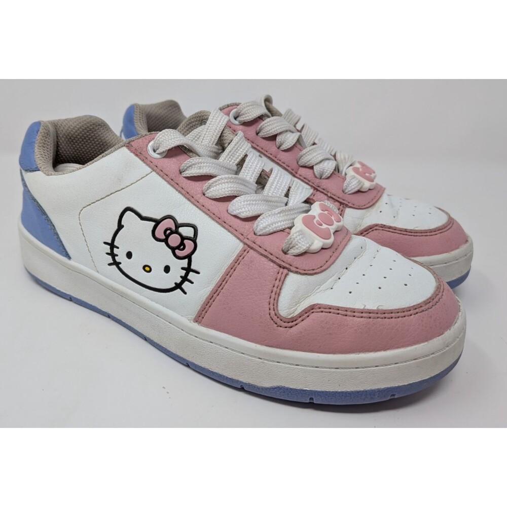 Hello Kitty Sanrio Court Low Top Sneakers Women's Size 6 Pink Blue Kawaii Y2K